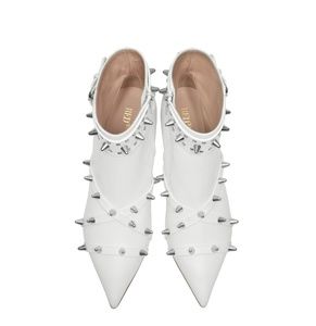 RED VALENTINO white leather heels